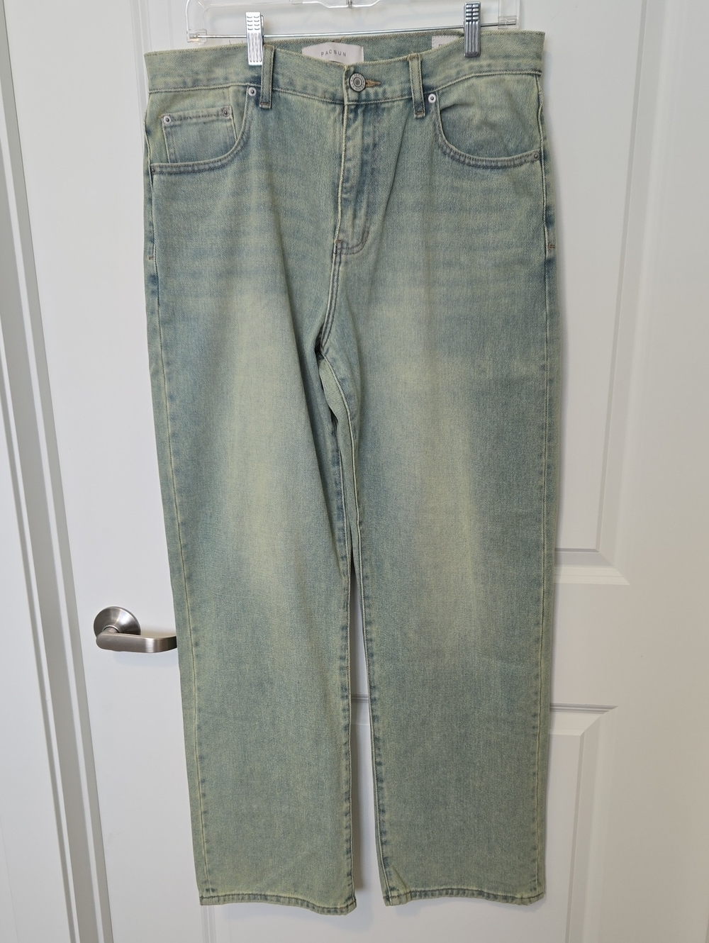 PacSun Dylan Baggy Jeans – Light Blue Green Tinted (Size 32x32) – Excellent Cond